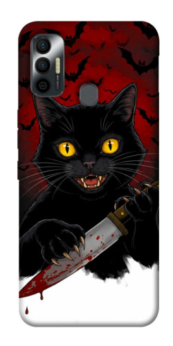 Чохол itsPrint Horror lucky cat для TECNO Spark 7