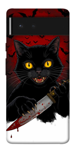Чехол itsPrint Horror lucky cat для Google Pixel 6