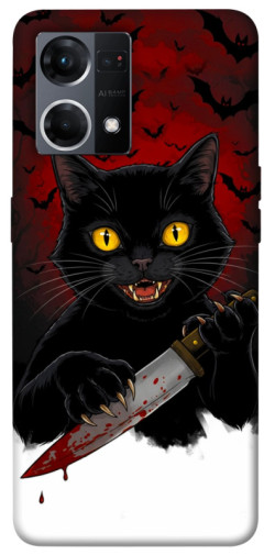 Чехол itsPrint Horror lucky cat для Oppo Reno 7 4G