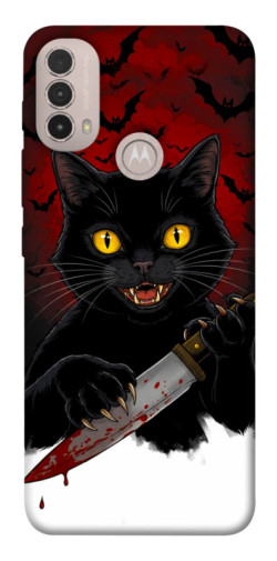 Чохол itsPrint Horror lucky cat для Motorola Moto E40
