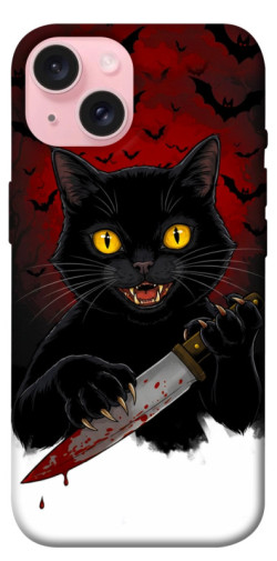 Чехол itsPrint Horror lucky cat для Apple iPhone 15 (6.1")