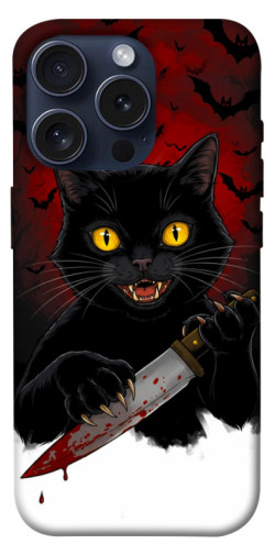 Чехол itsPrint Horror lucky cat для Apple iPhone 15 Pro (6.1")