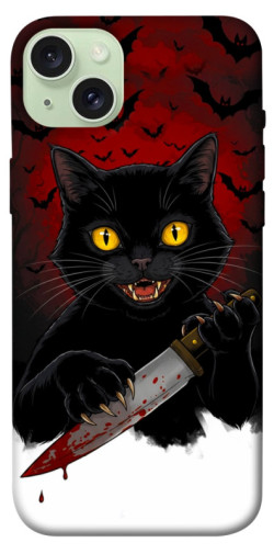 Чехол itsPrint Horror lucky cat для Apple iPhone 15 Plus (6.7")