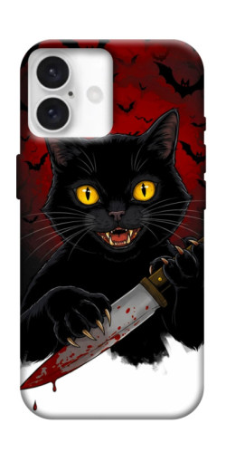 Чехол itsPrint Horror lucky cat для Apple iPhone 16 Plus (6.7")