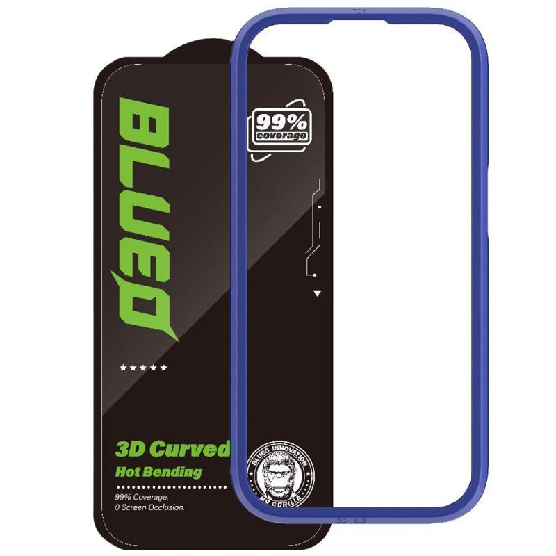 Загартоване захисне скло 3D Blueo Hot Bending Glass для Apple iPhone 15 Pro Max (6.7) | Гаряче 3D формування | на малюнкі №2