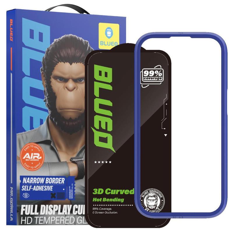 Загартоване захисне скло 3D Blueo Hot Bending Glass для Apple iPhone 17 Pro Max (6.9) | Гаряче 3D формування | на малюнкі №1