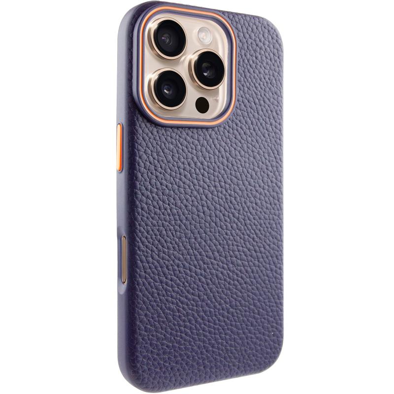 Кожаный чехол Syndee with MagSafe для Apple iPhone 16 Pro (6.3) | Искусственная кожа на картинке №1