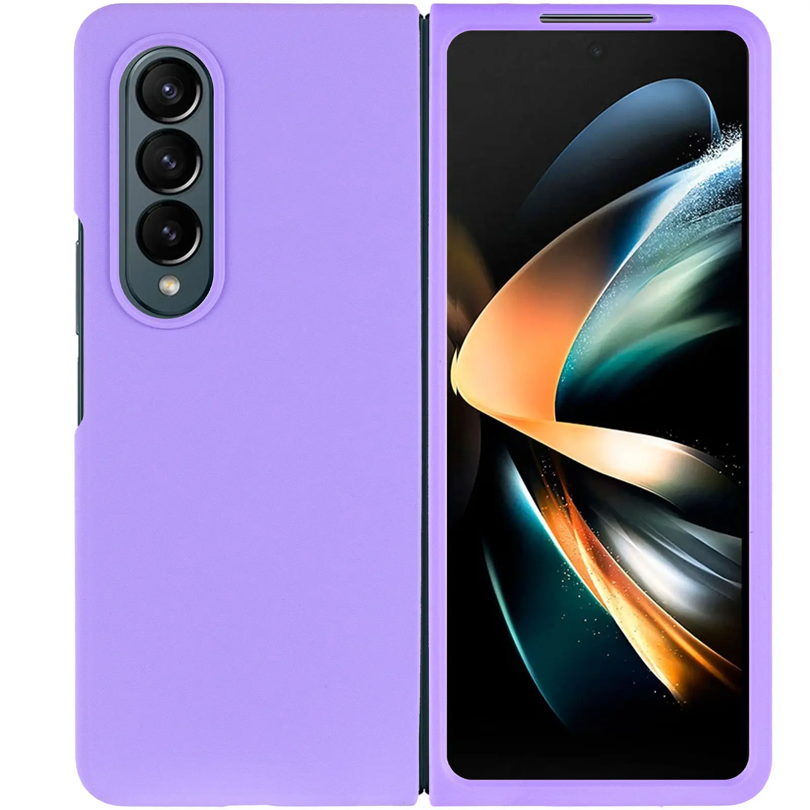 Чохол Foldables Silicone Cover Lakshmi (AAA) для Samsung Galaxy Z Fold4, Бузковий / Dasheen 1, Силікон, купити оптом з доставкою