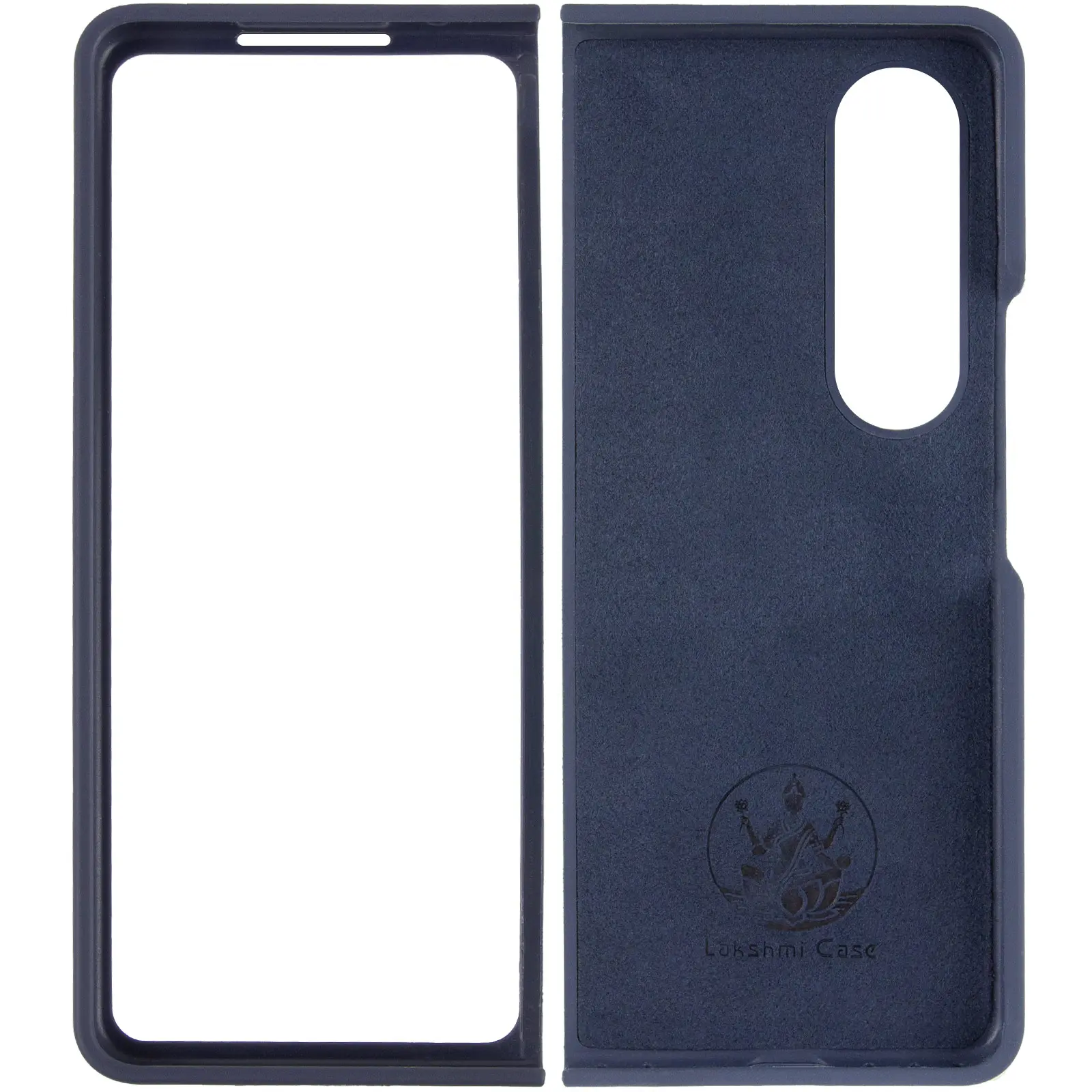 Чохол Foldables Silicone Cover Lakshmi (AAA) для Samsung Galaxy Z Fold4, Темно-синій / Midnight blue 2, Силікон, купити оптом з доставкою