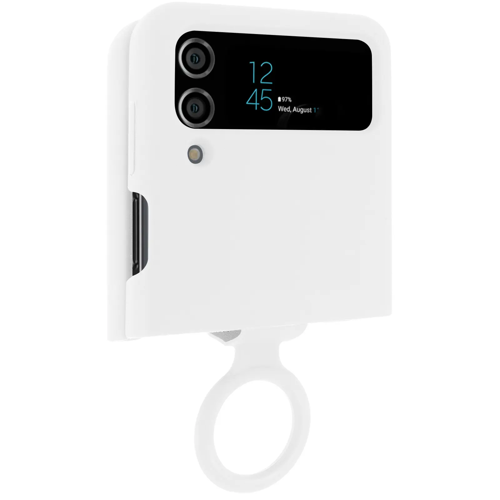 Чехол Foldables Silicone Cover Lakshmi (AAA) для Samsung Galaxy Z Flip4, Белый / White, Силикон, купить оптом с доставкой