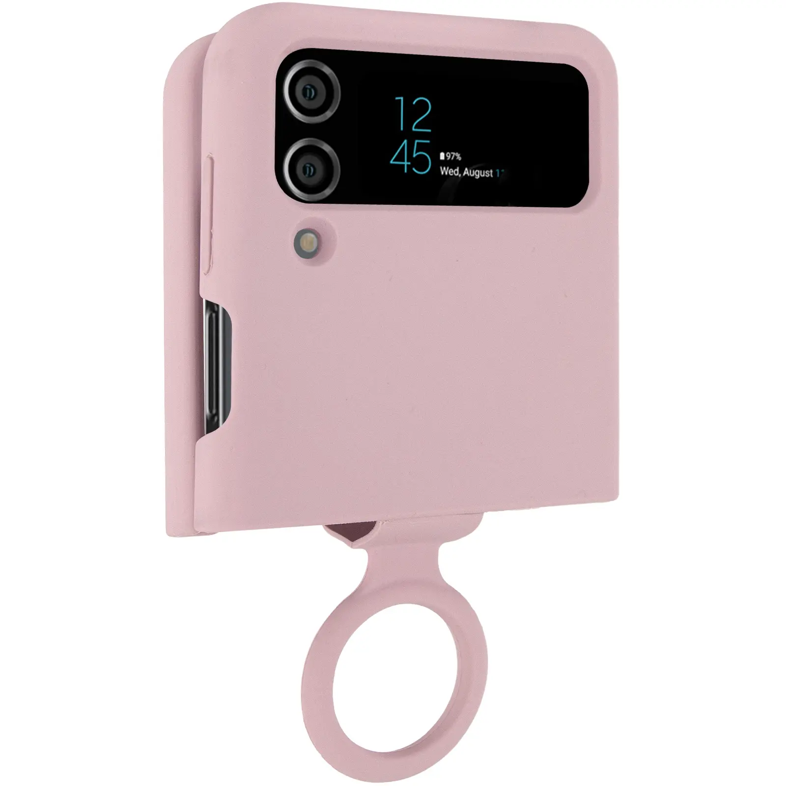 Чехол Foldables Silicone Cover Lakshmi (AAA) для Samsung Galaxy Z Flip4, Розовый / Pink Sand, Силикон, купить оптом с доставкой