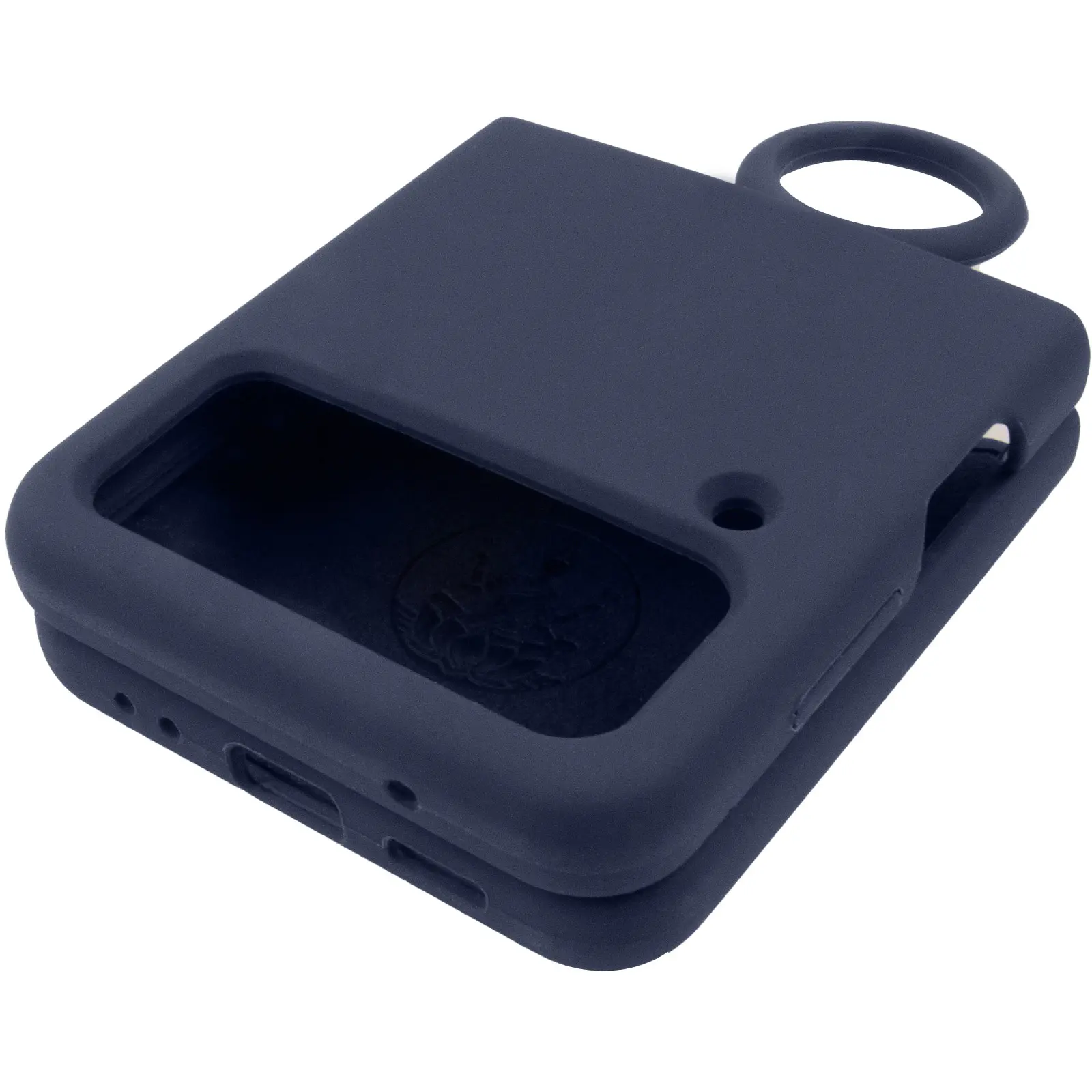 Чехол Foldables Silicone Cover Lakshmi (AAA) для Samsung Galaxy Z Flip4, Темно-синий / Midnight blue 3, Силикон, купить оптом с доставкой