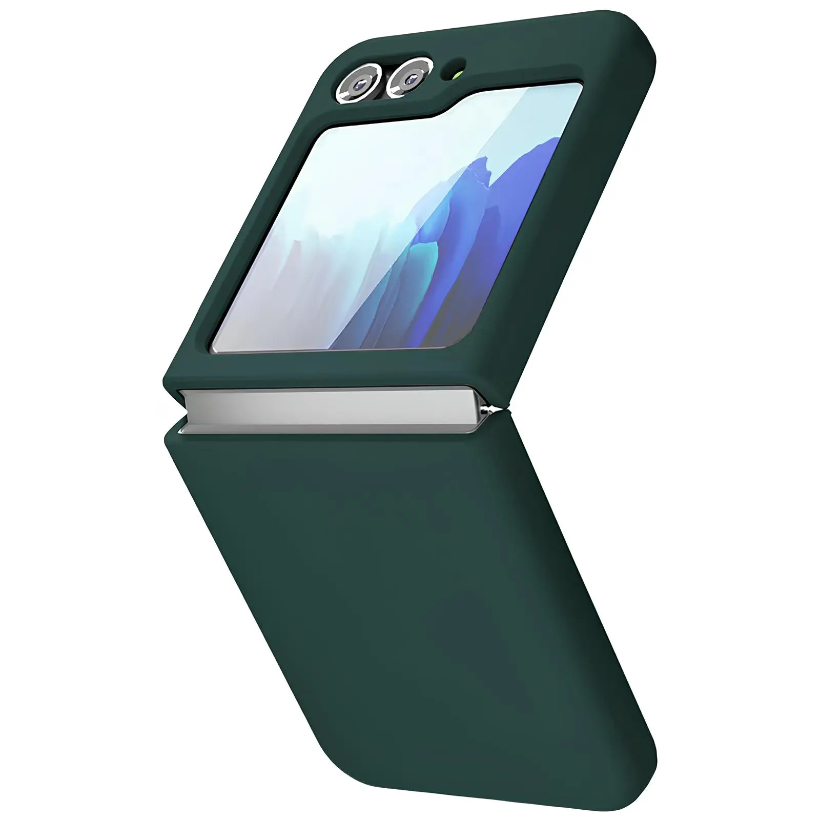 Чехол Foldables Silicone Cover Lakshmi (AAA) для Samsung Galaxy Z Flip5, Зеленый / Cyprus Green 1, Силикон, купить оптом с доставкой