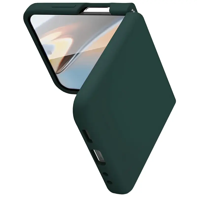 Чехол Foldables Silicone Cover Lakshmi (AAA) для Samsung Galaxy Z Flip5, Зеленый / Cyprus Green 2, Силикон, купить оптом с доставкой