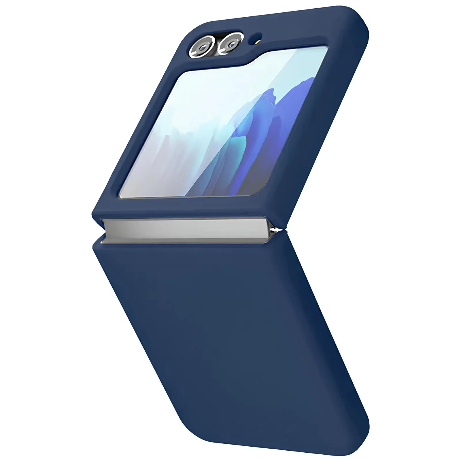 Чехол Foldables Silicone Cover Lakshmi (AAA) для Samsung Galaxy Z Flip5, Темно-синий / Midnight blue 1, Силикон, купить оптом с доставкой