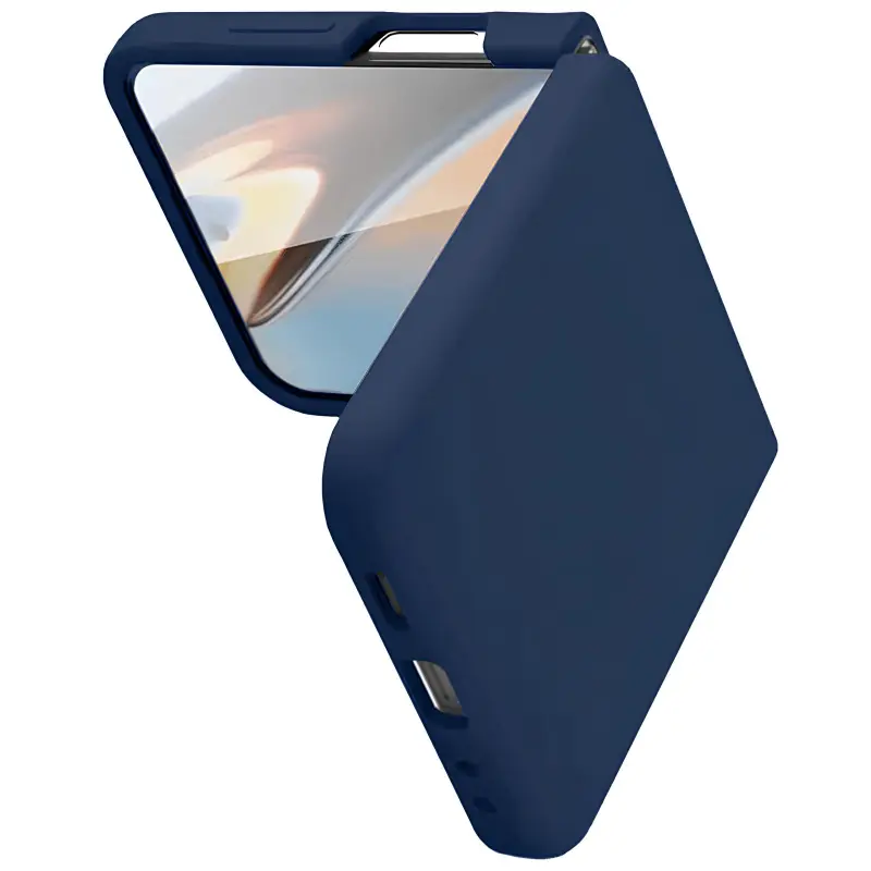 Чехол Foldables Silicone Cover Lakshmi (AAA) для Samsung Galaxy Z Flip5, Темно-синий / Midnight blue 2, Силикон, купить оптом с доставкой