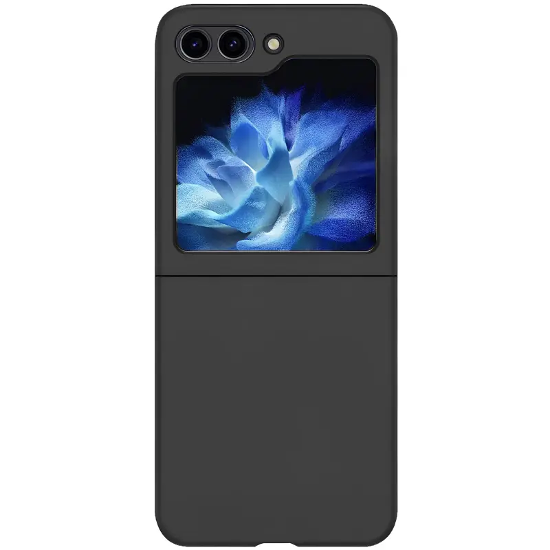 Чехол Foldables Silicone Cover Lakshmi (AAA) для Samsung Galaxy Z Flip5, Черный / Black, Силикон, купить оптом с доставкой