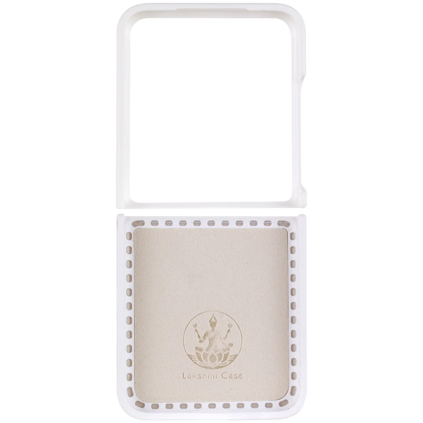 Чехол Foldables Silicone Cover Lakshmi (AAA) для Motorola Razr 50, Белый / White 2, Силикон, купить оптом с доставкой