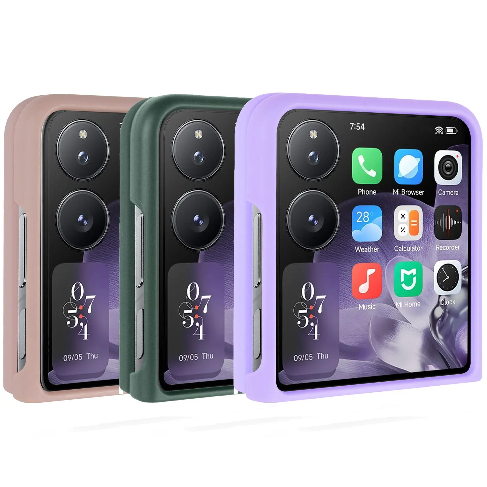 Чехол Foldables Silicone Cover Lakshmi (AAA) для Xiaomi Mix Flip, Силикон, купить оптом с доставкой