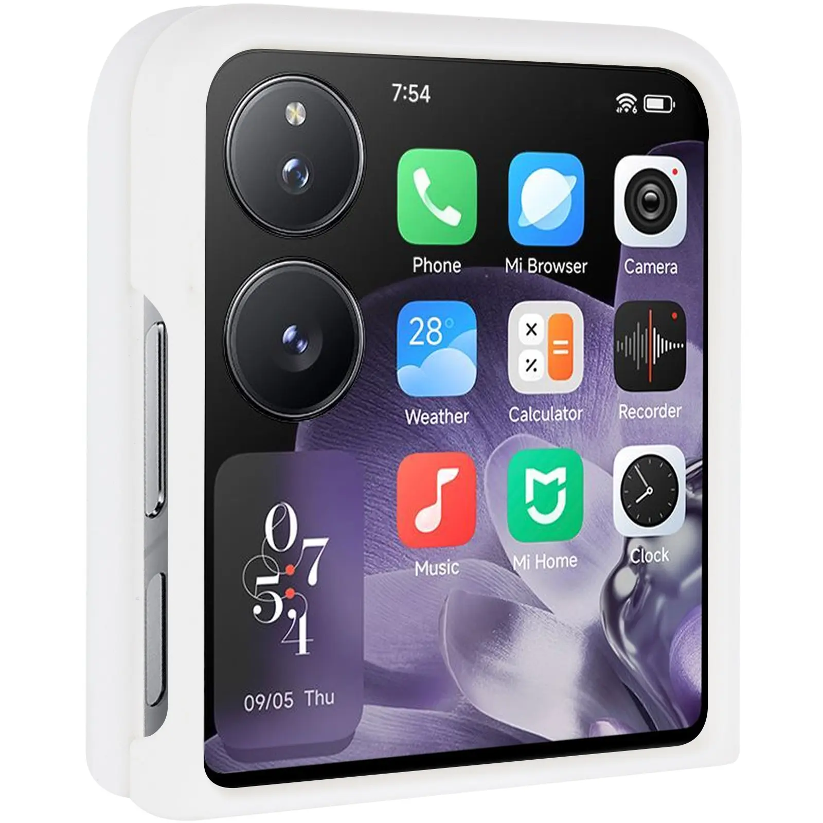 Чехол Foldables Silicone Cover Lakshmi (AAA) для Xiaomi Mix Flip 2, Белый / White, Силикон, купить оптом с доставкой