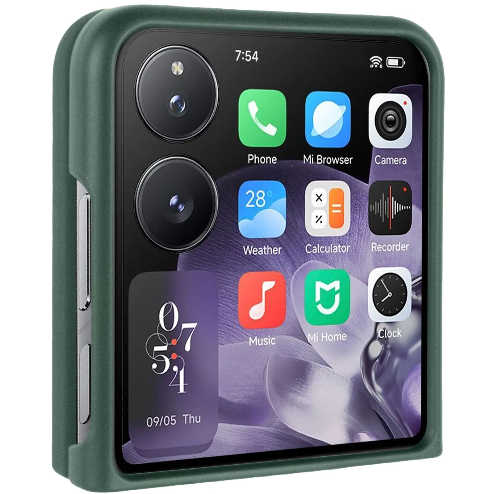 Чехол Foldables Silicone Cover Lakshmi (AAA) для Xiaomi Mix Flip 2, Зеленый / Cyprus Green, Силикон, купить оптом с доставкой