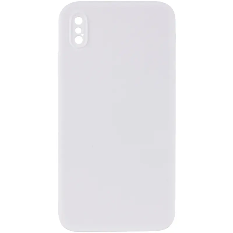 Чехол Silk Square Full Camera Protective (AA) NO LOGO для Apple iPhone X / XS (5.8"), Белый / White, Силикон, купить оптом с доставкой