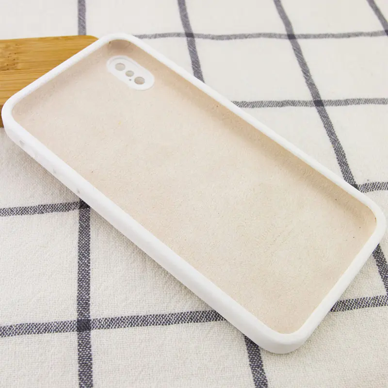 Чехол Silk Square Full Camera Protective (AA) NO LOGO для Apple iPhone X / XS (5.8"), Белый / White 2, Силикон, купить оптом с доставкой