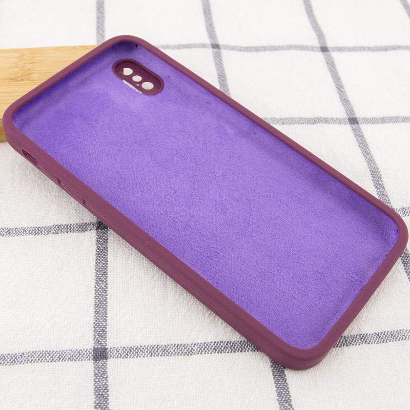 Чехол Silicone Case Square Full Camera Protective (AA) для Apple iPhone X (5.8) | Микрофибра на картинке №3