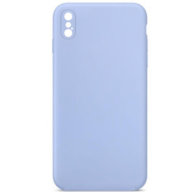 Чохол Silicone Case Square Full Camera Protective (AA) для Apple iPhone X (5.8) | Мікрофібра на малюнкі №1