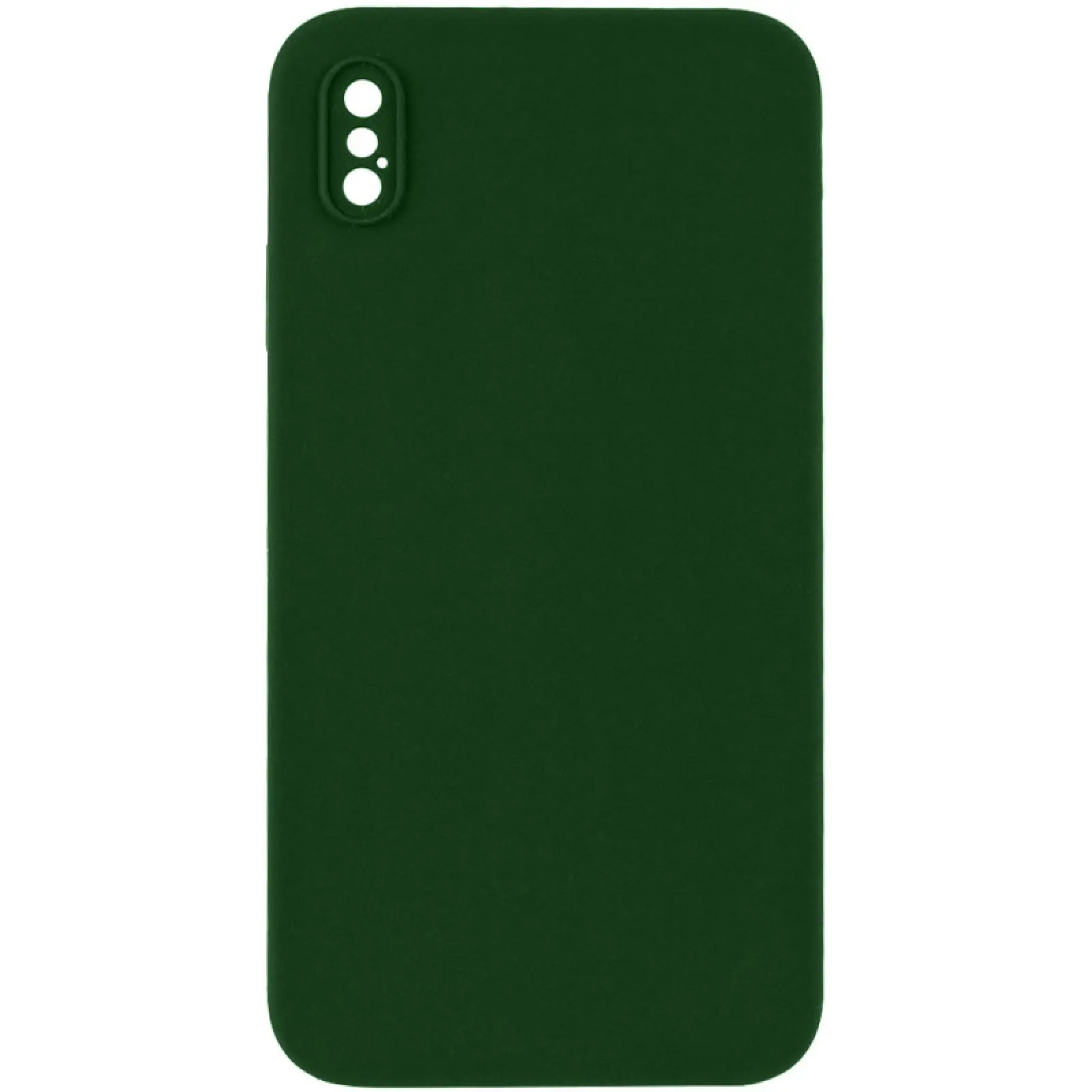 Чехол Silk Square Full Camera Protective (AA) NO LOGO для Apple iPhone X / XS (5.8"), Зеленый / Army green, Силикон, купить оптом с доставкой