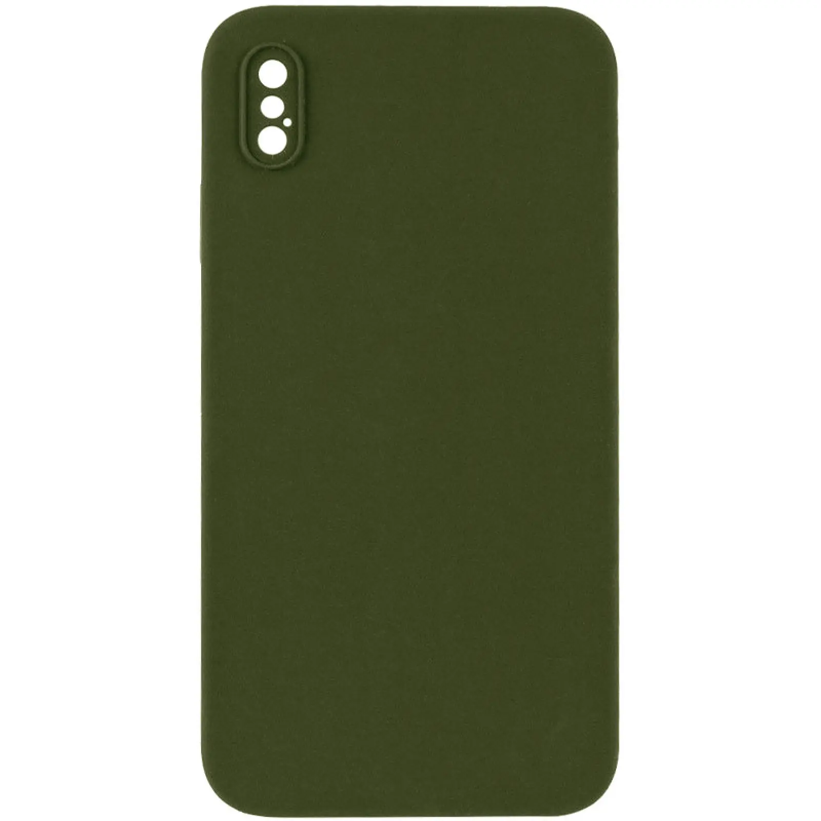 Чехол Silk Square Full Camera Protective (AA) NO LOGO для Apple iPhone X / XS (5.8"), Зеленый / Dark Olive, Силикон, купить оптом с доставкой