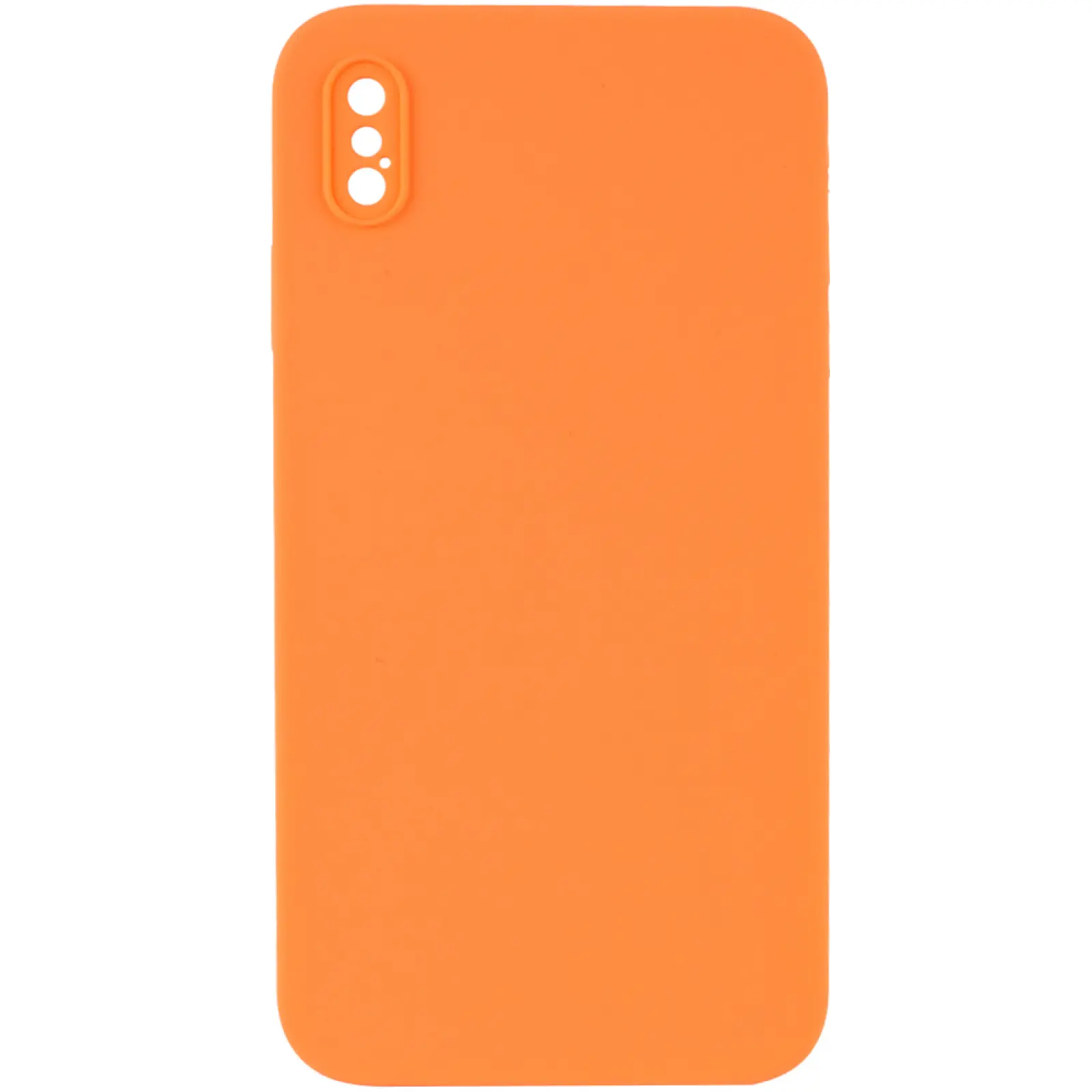 Чехол Silk Square Full Camera Protective (AA) NO LOGO для Apple iPhone X / XS (5.8"), Оранжевый / Papaya, Силикон, купить оптом с доставкой