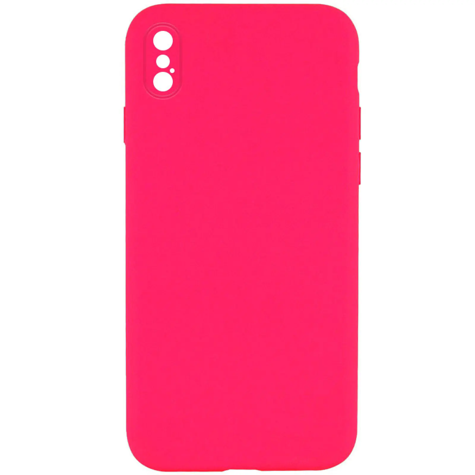 Чехол Silk Square Full Camera Protective (AA) NO LOGO для Apple iPhone X / XS (5.8"), Розовый / Barbie pink, Силикон, купить оптом с доставкой