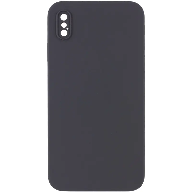 Чехол Silk Square Full Camera Protective (AA) NO LOGO для Apple iPhone X / XS (5.8"), Серый / Dark Gray, Силикон, купить оптом с доставкой