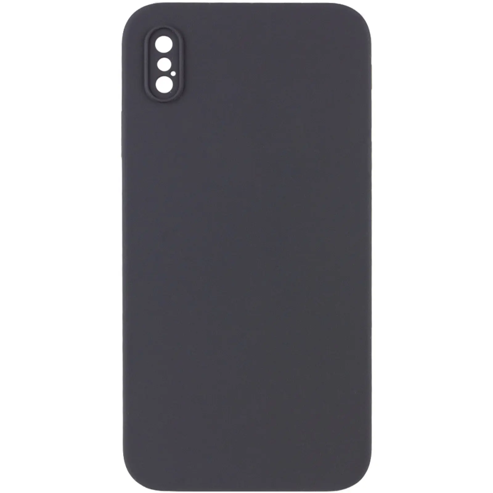 Чехол Silk Square Full Camera Protective (AA) NO LOGO для Apple iPhone X / XS (5.8"), Серый / Dark Gray, Силикон, купить оптом с доставкой