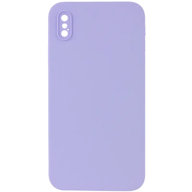 Чехол Silk Square Full Camera Protective (AA) NO LOGO для Apple iPhone X / XS (5.8"), Сиреневый / Dasheen, Силикон, купить оптом с доставкой