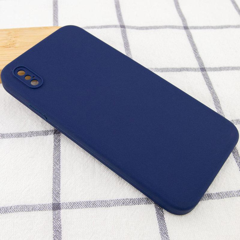 Чехол Silicone Case Square Full Camera Protective (AA) для Apple iPhone X (5.8) | Микрофибра на картинке №2