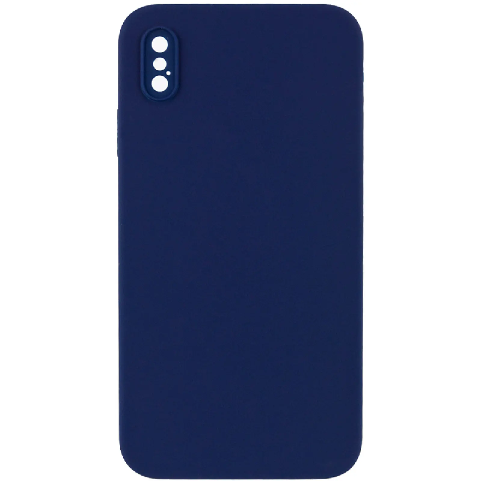 Чехол Silk Square Full Camera Protective (AA) NO LOGO для Apple iPhone X / XS (5.8"), Темно-синий / Midnight blue, Силикон, купить оптом с доставкой
