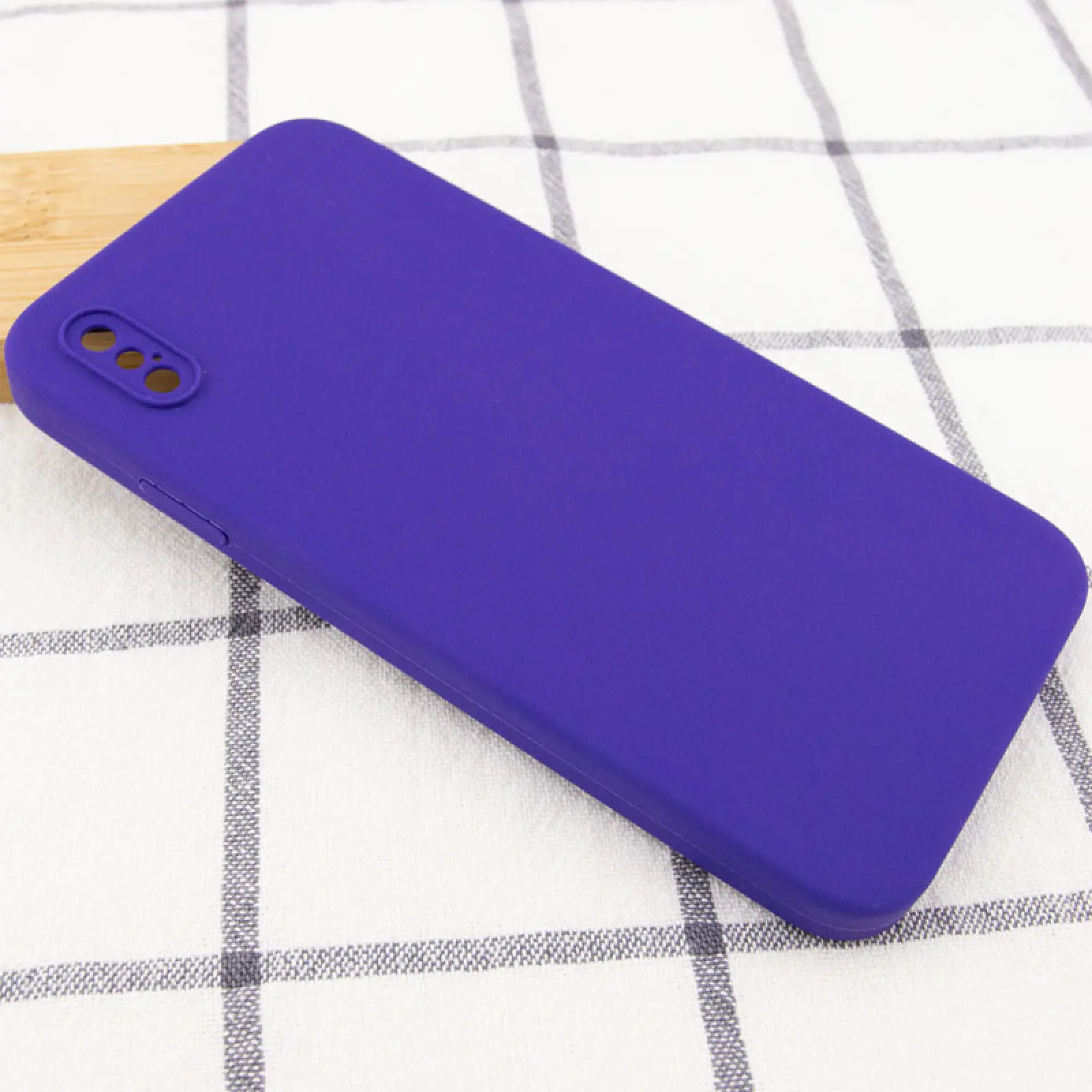 Чехол Silk Square Full Camera Protective (AA) NO LOGO для Apple iPhone X / XS (5.8"), Фиолетовый / Ultra Violet 1, Силикон, купить оптом с доставкой