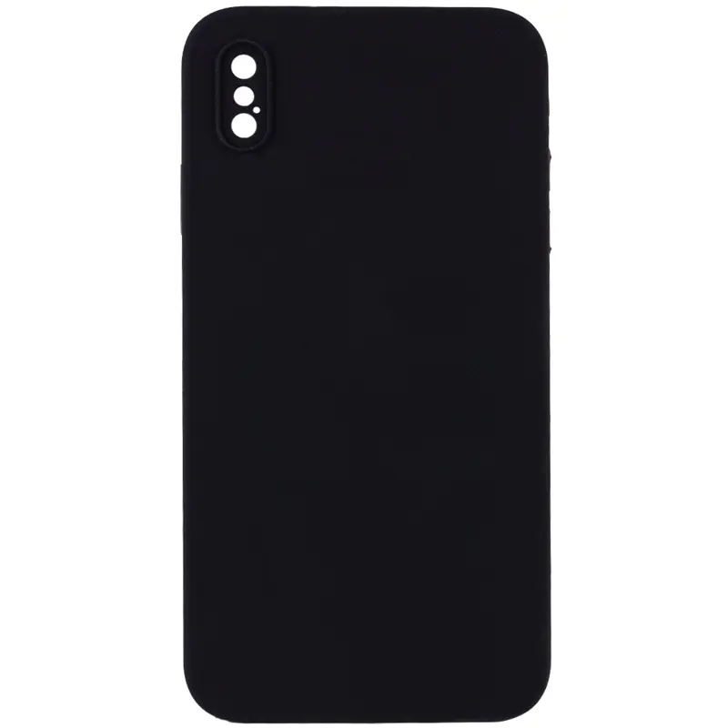Чехол Silk Square Full Camera Protective (AA) NO LOGO для Apple iPhone X / XS (5.8"), Черный / Black, Силикон, купить оптом с доставкой