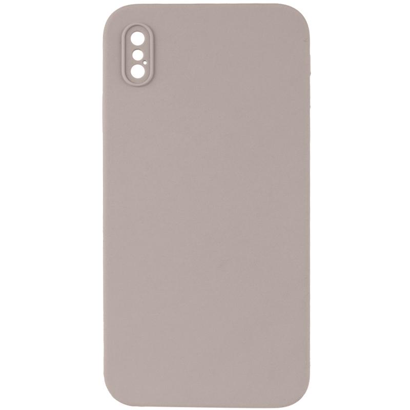 Чехол Silicone Case Square Full Camera Protective (AA) для Apple iPhone X (5.8) | Микрофибра на картинке №1