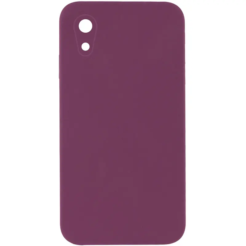 Чехол Silk Square Full Camera Protective (AA) NO LOGO для Apple iPhone XR (6.1"), Бордовый / Maroon, Силикон, купить оптом с доставкой