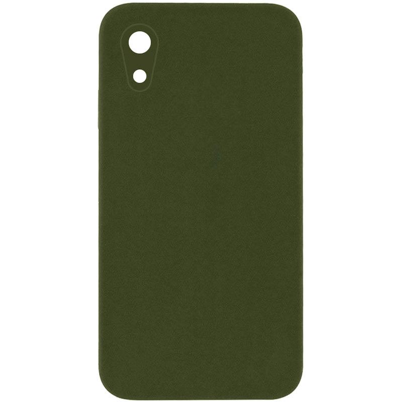 Чехол Silicone Case Square Full Camera Protective (AA) для Apple iPhone XR (6.1) | Микрофибра на картинке №1