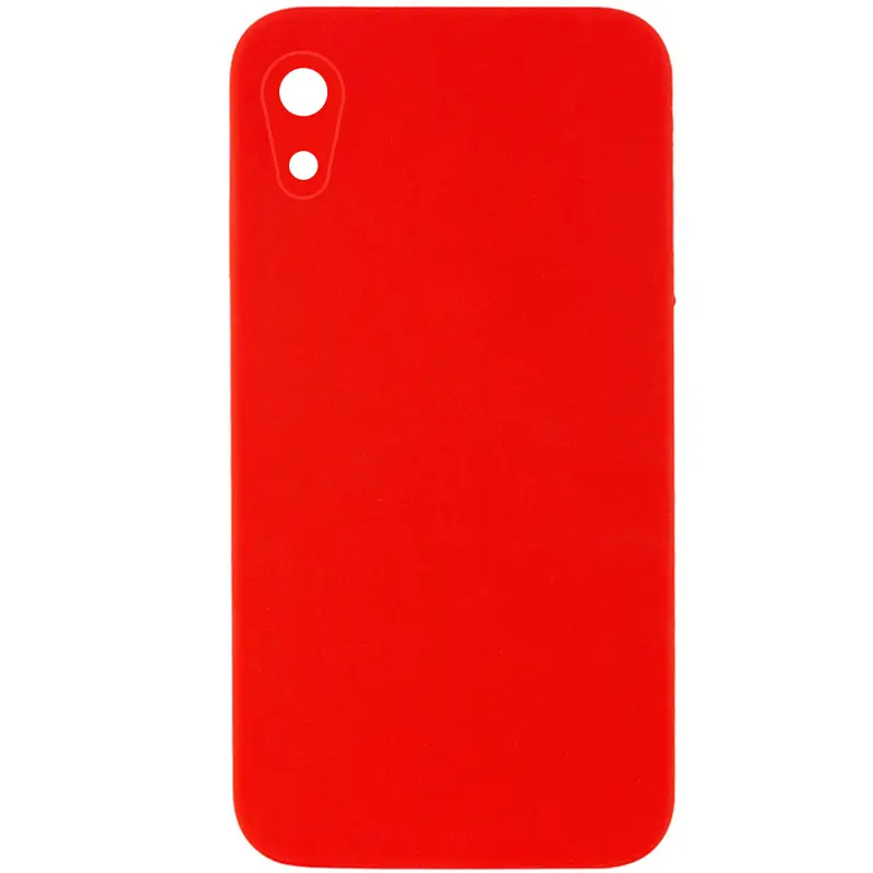 Чехол Silk Square Full Camera Protective (AA) NO LOGO для Apple iPhone XR (6.1"), Красный / Red, Силикон, купить оптом с доставкой