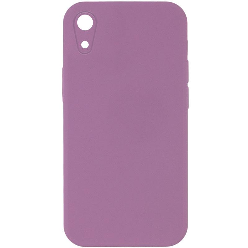 Чехол Silicone Case Square Full Camera Protective (AA) для Apple iPhone XR (6.1) | Микрофибра на картинке №1