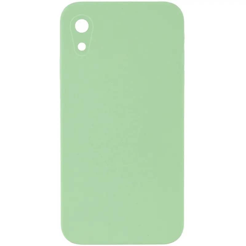 Чехол Silk Square Full Camera Protective (AA) NO LOGO для Apple iPhone XR (6.1"), Мятный / Mint, Силикон, купить оптом с доставкой