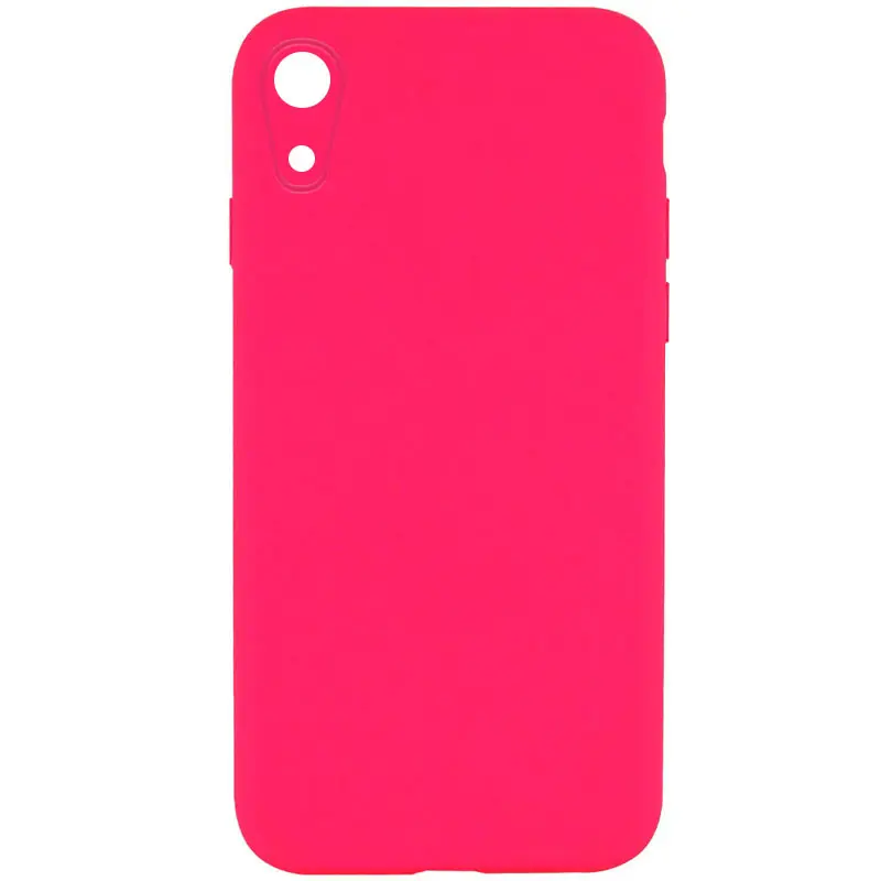 Чехол Silk Square Full Camera Protective (AA) NO LOGO для Apple iPhone XR (6.1"), Розовый / Barbie pink, Силикон, купить оптом с доставкой