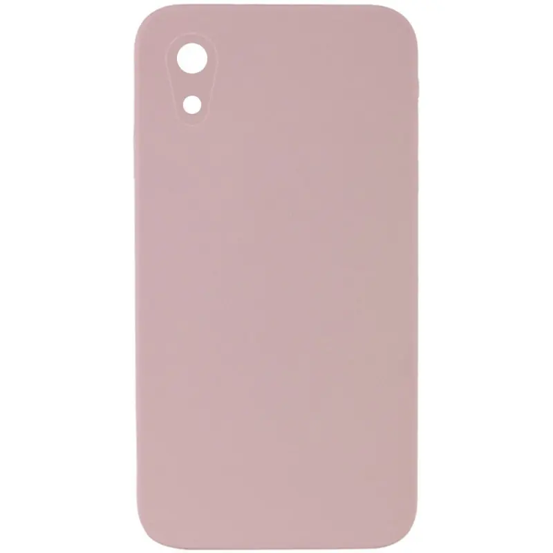 Чехол Silk Square Full Camera Protective (AA) NO LOGO для Apple iPhone XR (6.1"), Розовый / Pink Sand, Силикон, купить оптом с доставкой