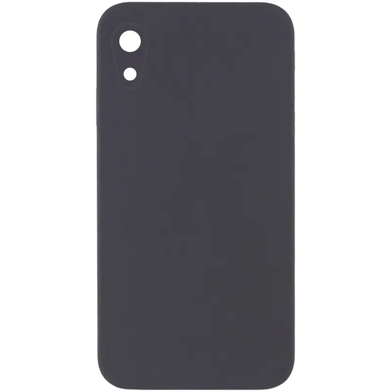 Чехол Silk Square Full Camera Protective (AA) NO LOGO для Apple iPhone XR (6.1"), Серый / Dark Gray, Силикон, купить оптом с доставкой