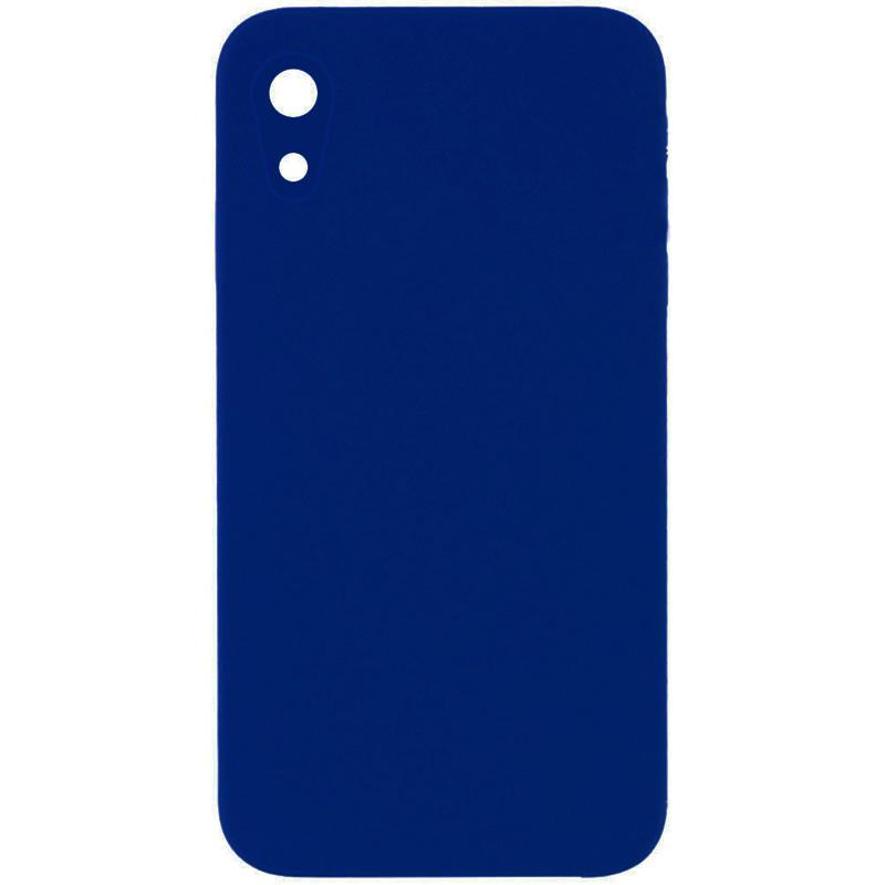 Чехол Silicone Case Square Full Camera Protective (AA) для Apple iPhone XR (6.1) | Микрофибра на картинке №1